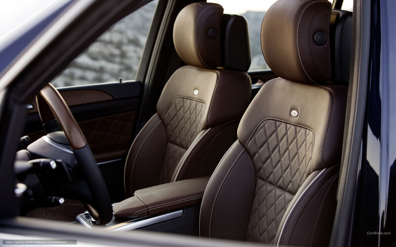 Car Interior Seats — Brown, Luxurious, Photograph