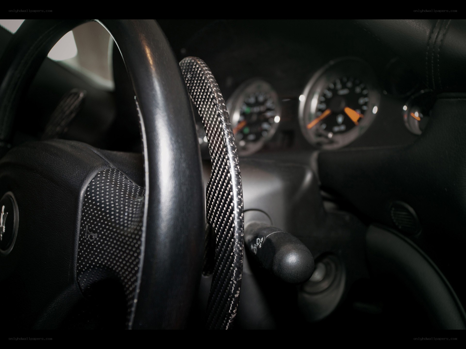 car interior steering wheel