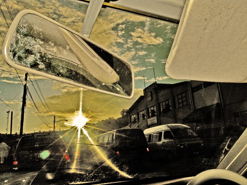 Car Interior View — Yellow