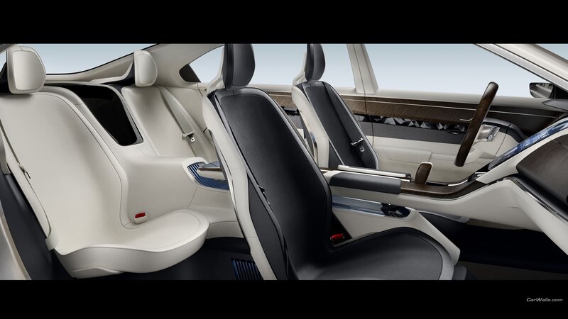 Car Interior — White, Brown