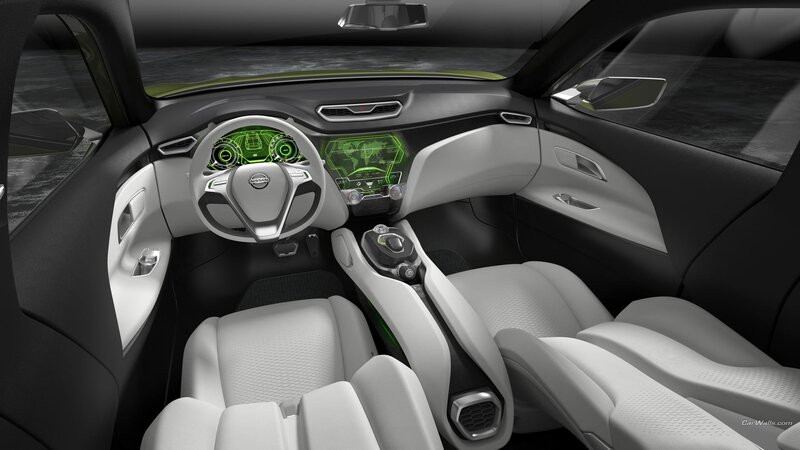 Car Interior — White, Futuristic, 3d Render, Steering Wheel, Dashboard
