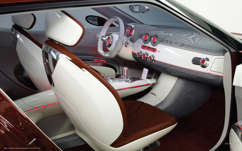 Car Interior — White, Futuristic, 3d Render