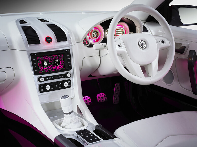 Car Interior — White, Futuristic