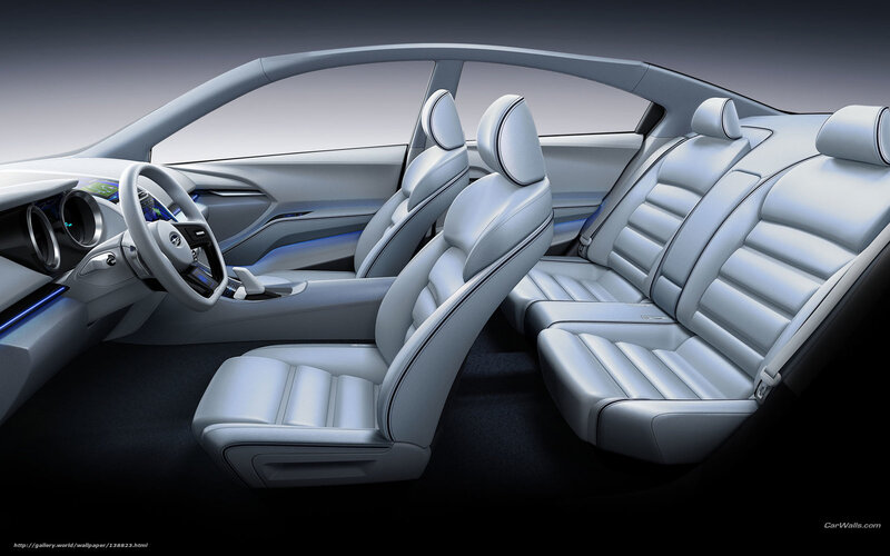 Car Interior — White, Modern, 3d Render, Seats, Steering Wheel, Dashboard