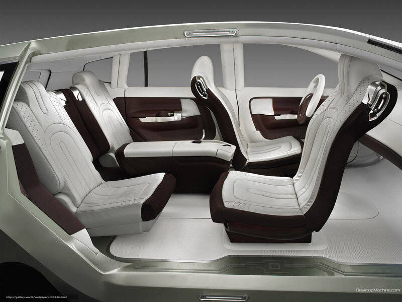 Car Interior — White, Modern, 3d Render, Seats, Steering Wheel, Door Panel
