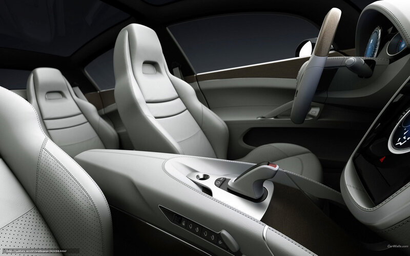 Car Interior — White, Modern, 3d Render, Seats, Steering Wheel