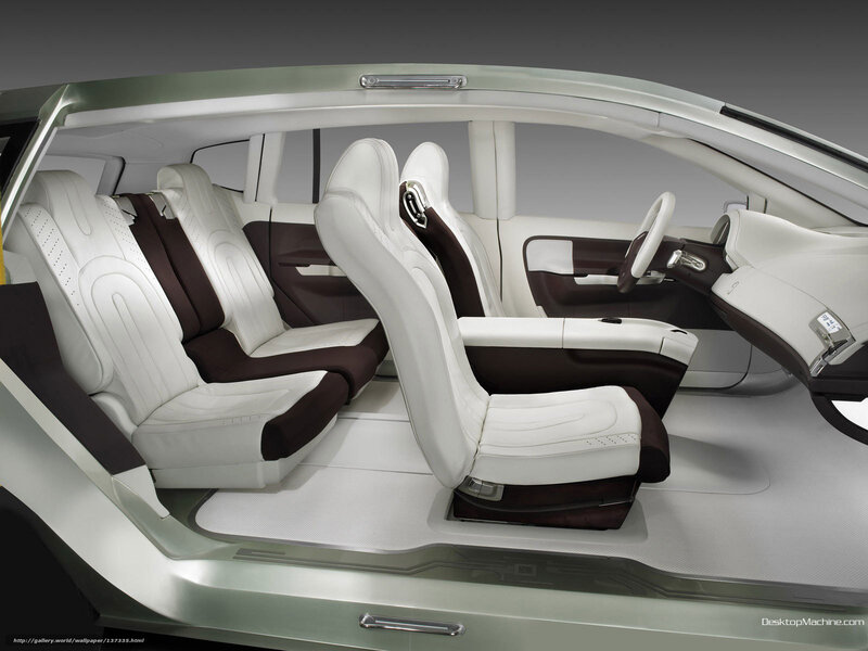 Car Interior — White, Modern, 3d Render, Seats