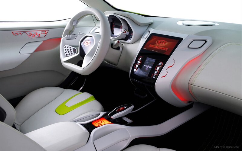 Car Interior — White, Modern, 3d Render, Steering Wheel, Dashboard, Center Console, Black