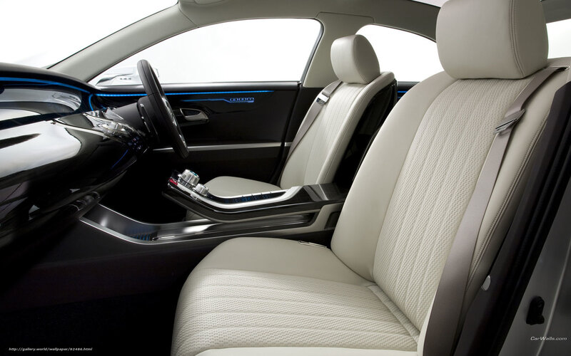 Car Interior — White, Modern, Photograph, Seats, Steering Wheel, Dashboard