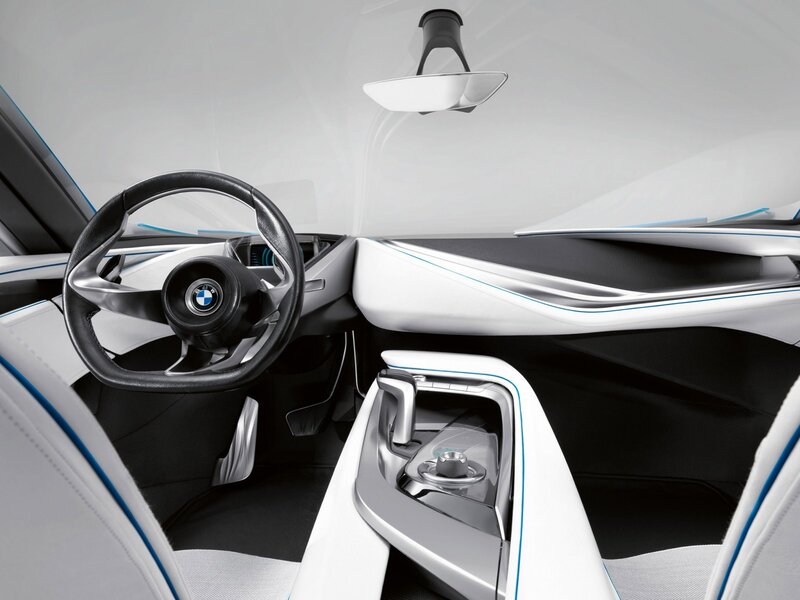 Car Interior — White, Modern, Photograph, Steering Wheel, Center Console, Dashboard