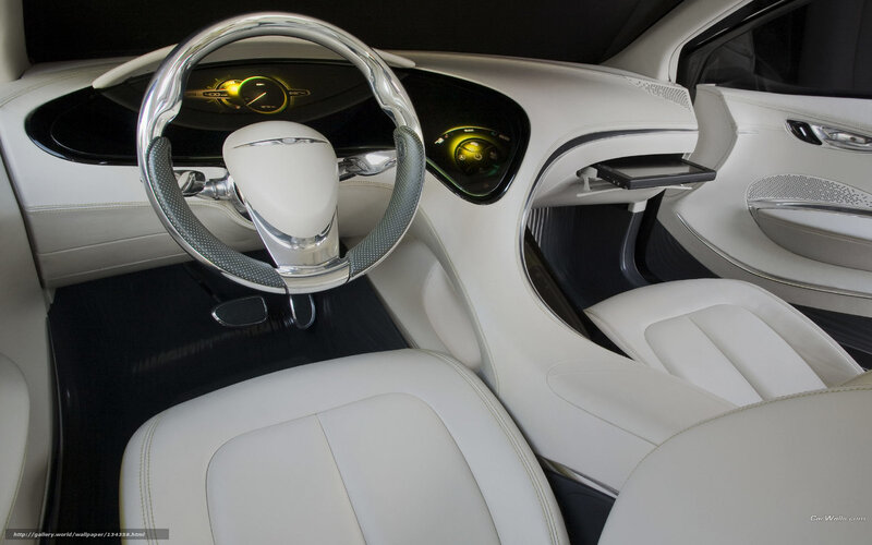 Car Interior — White, Modern, Photograph, Steering Wheel, Dashboard