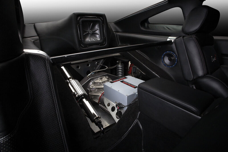 car interior with audio system