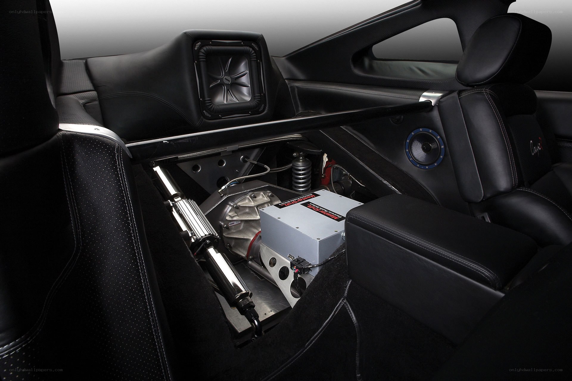 car interior with audio system