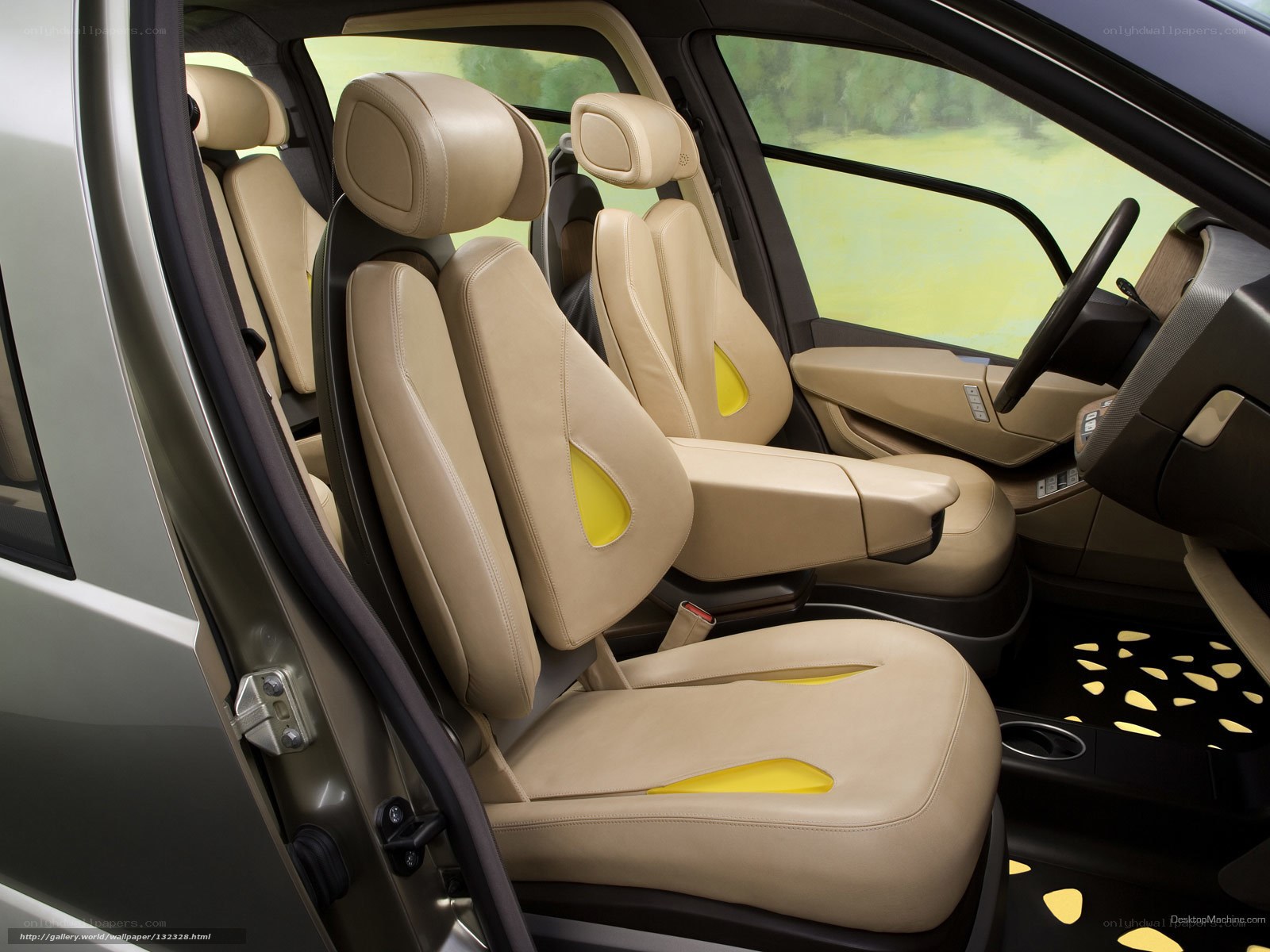 car interior with beige seats