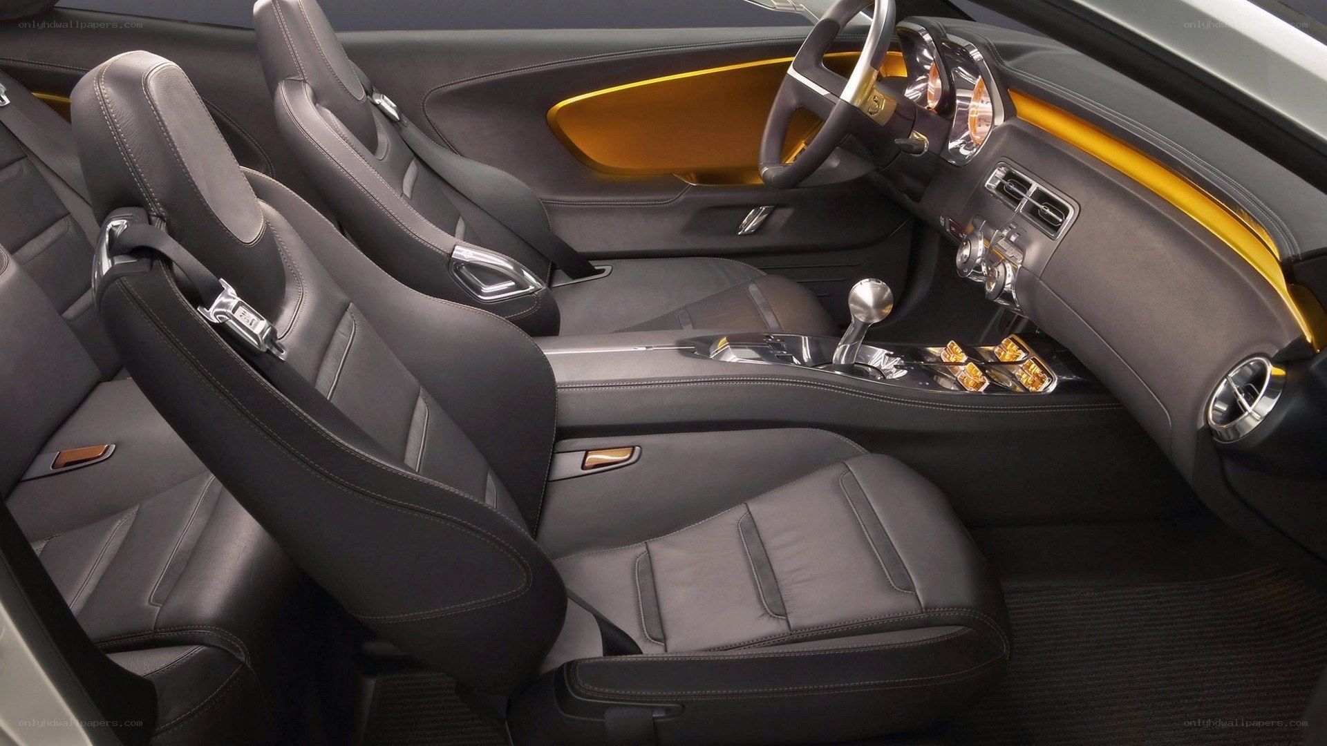 car interior with black leather seats