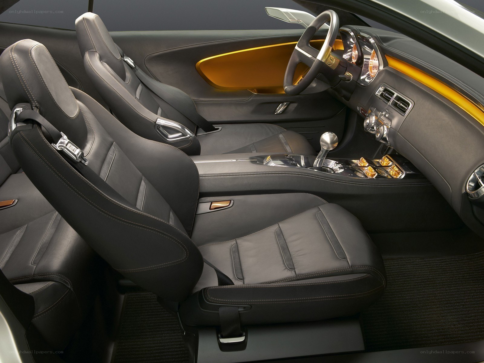 car interior with black seats