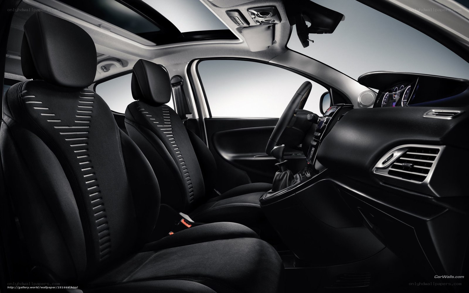 car interior with black seats
