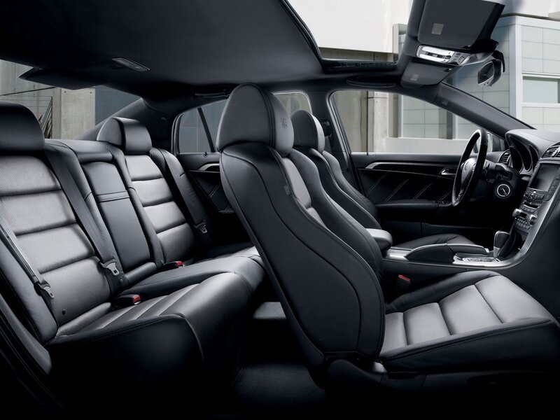Car Interior with Black Seats — Modern