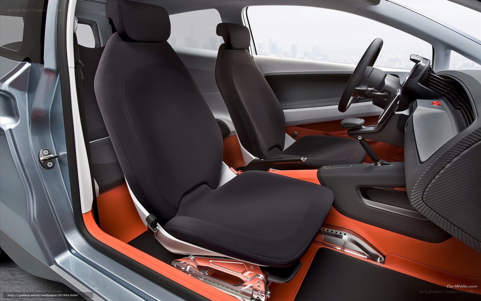car interior with black seats