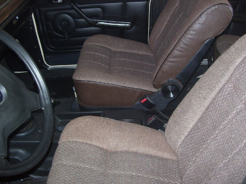 car interior with brown seats