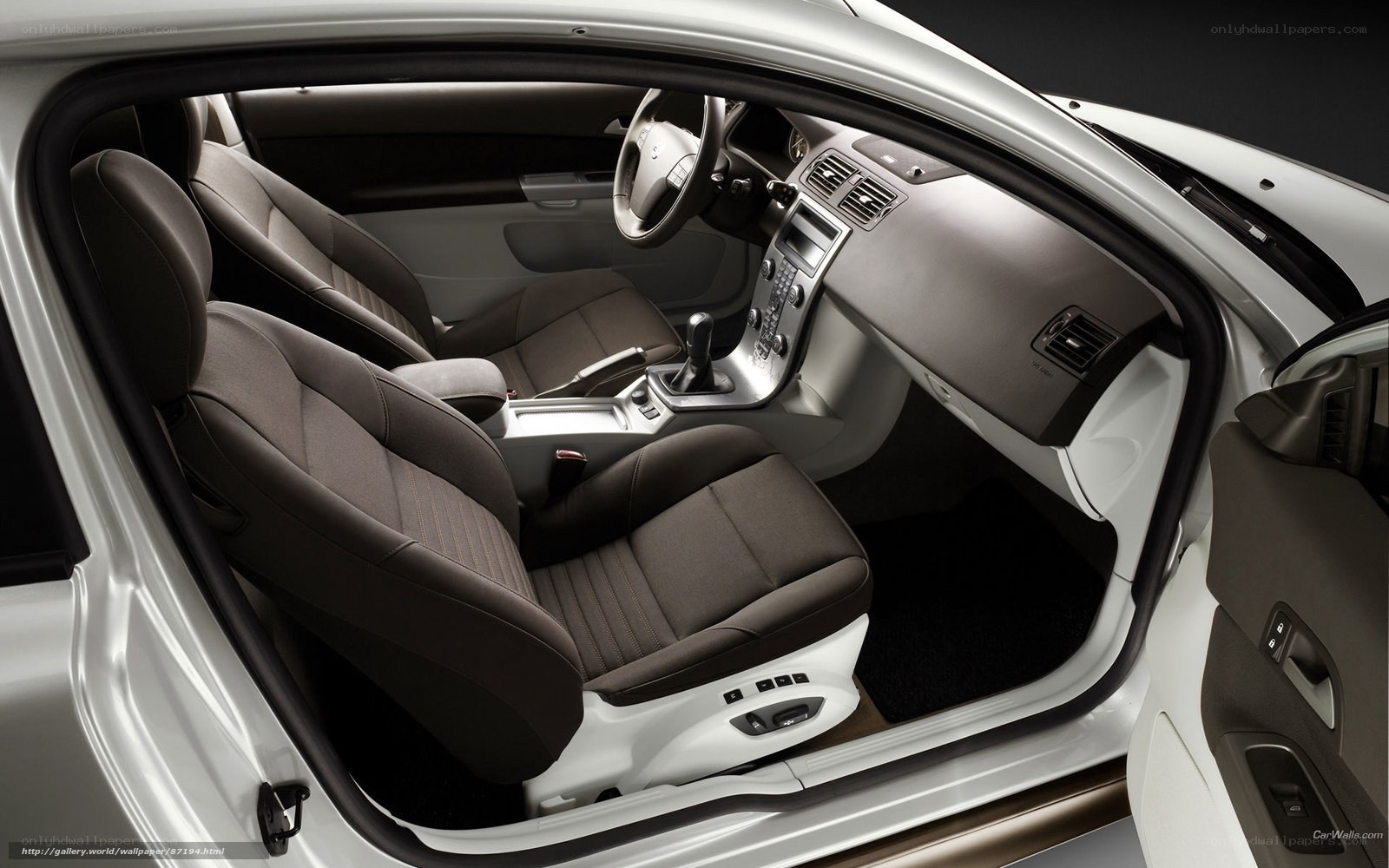 car interior with brown seats