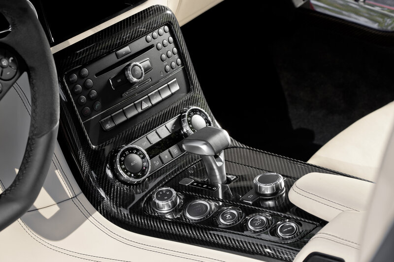 car interior with carbon fiber