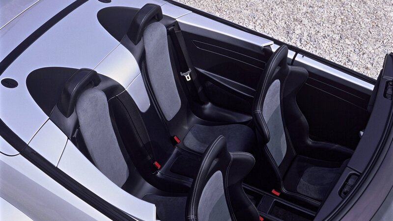 car interior with carbon fiber seats