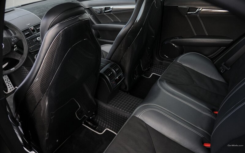 car interior with carbon fiber seats
