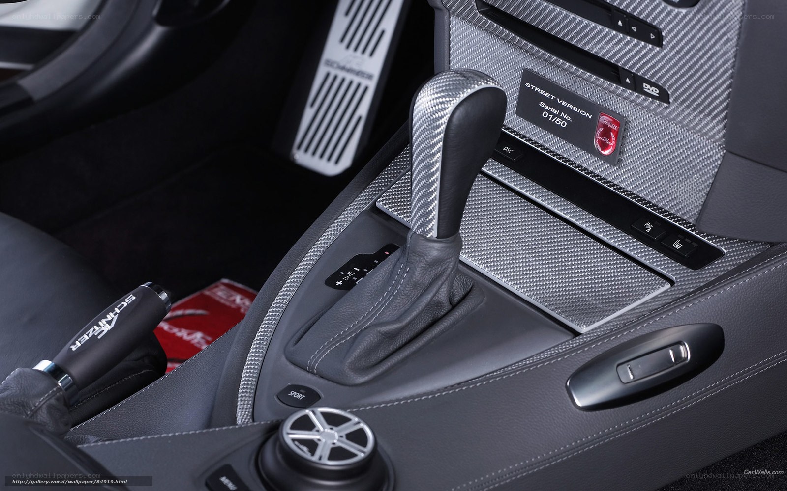 car interior with carbon fiber