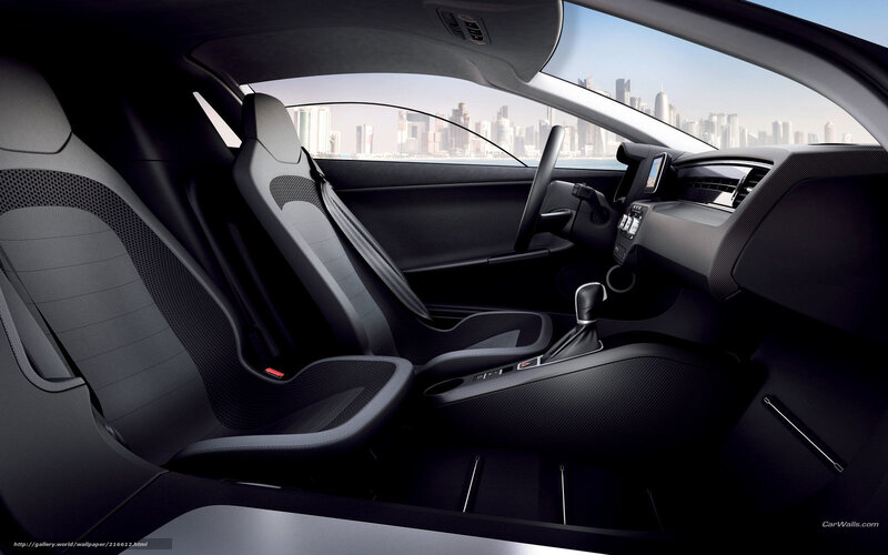 Car Interior with City View — Black