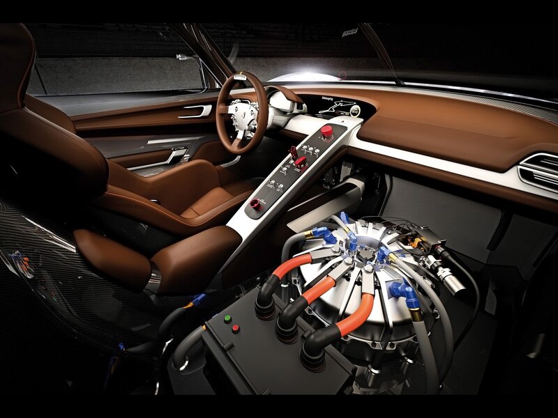 Car Interior with Engine