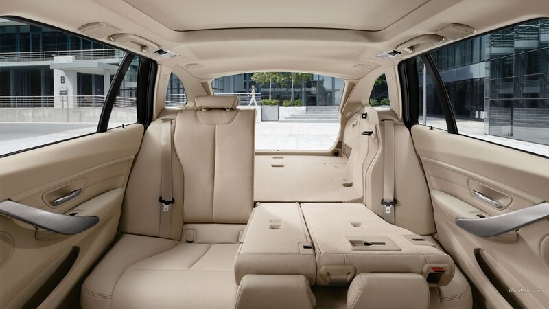 Car Interior with Folded Seats — Beige
