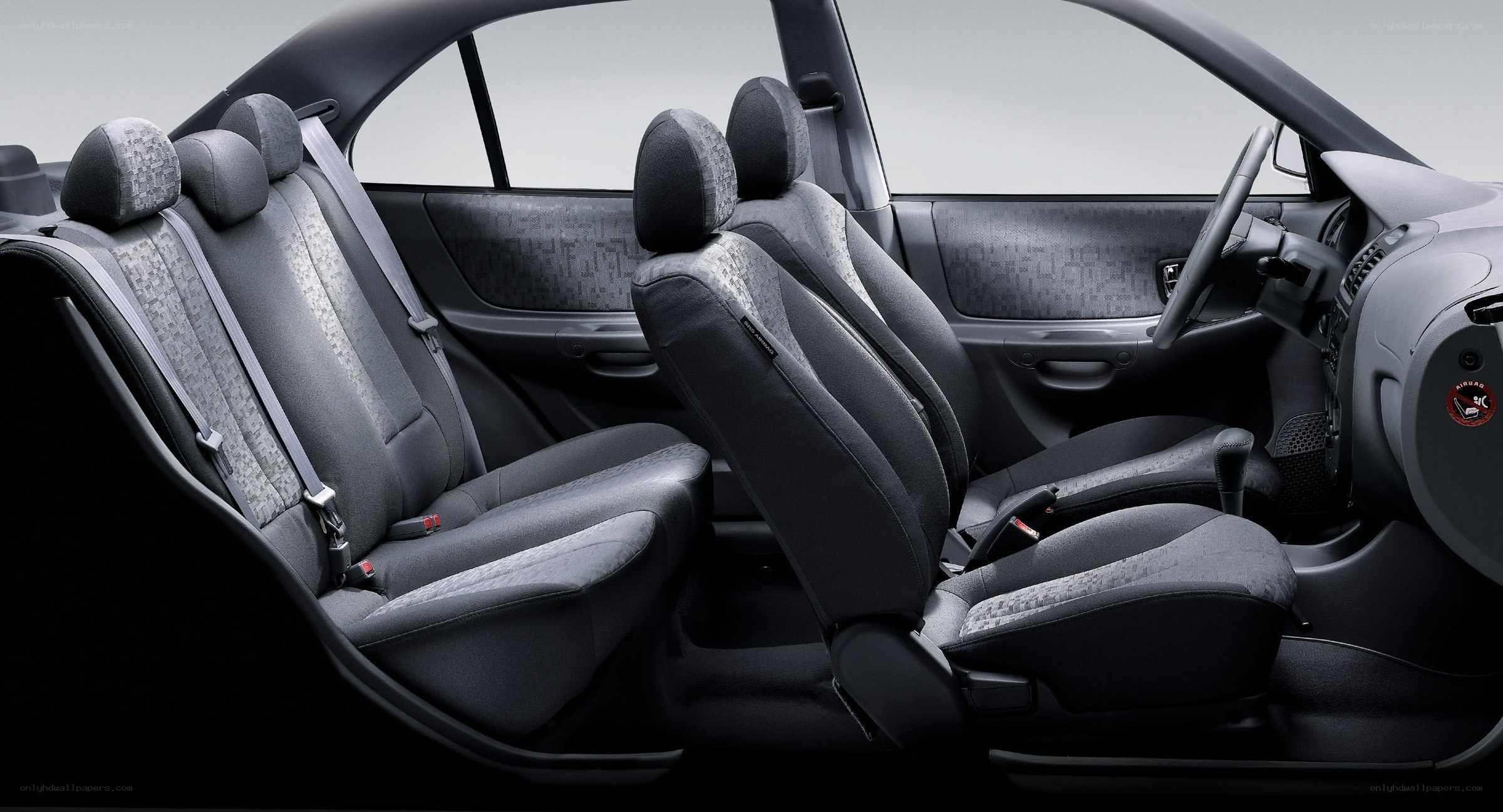 car interior with gray seats