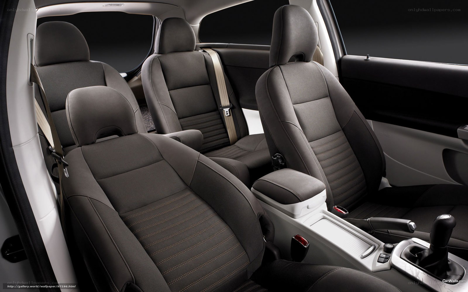 car interior with gray seats