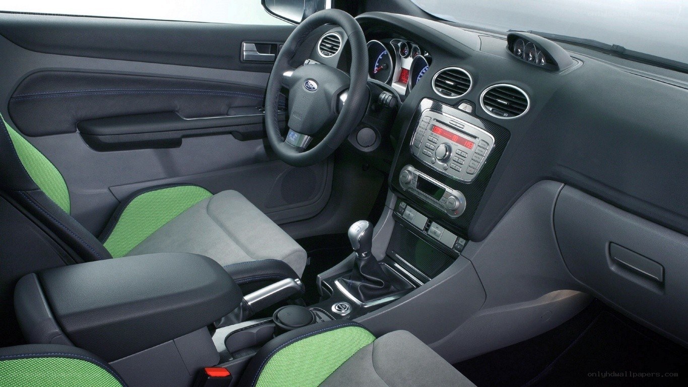 car interior with green seats