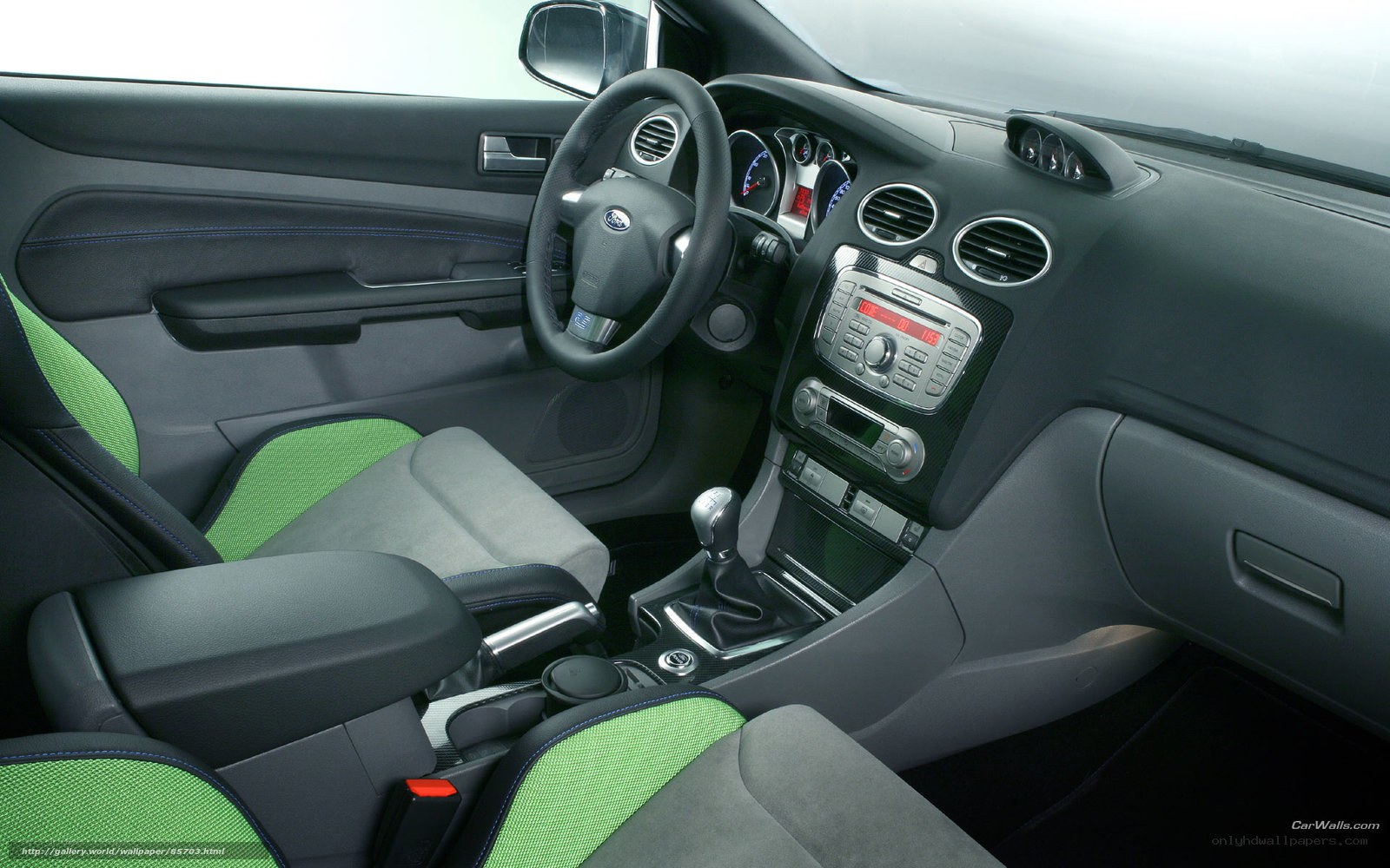 car interior with green seats