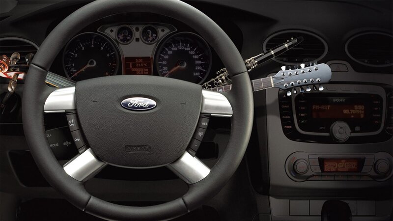 Car Interior with Instruments