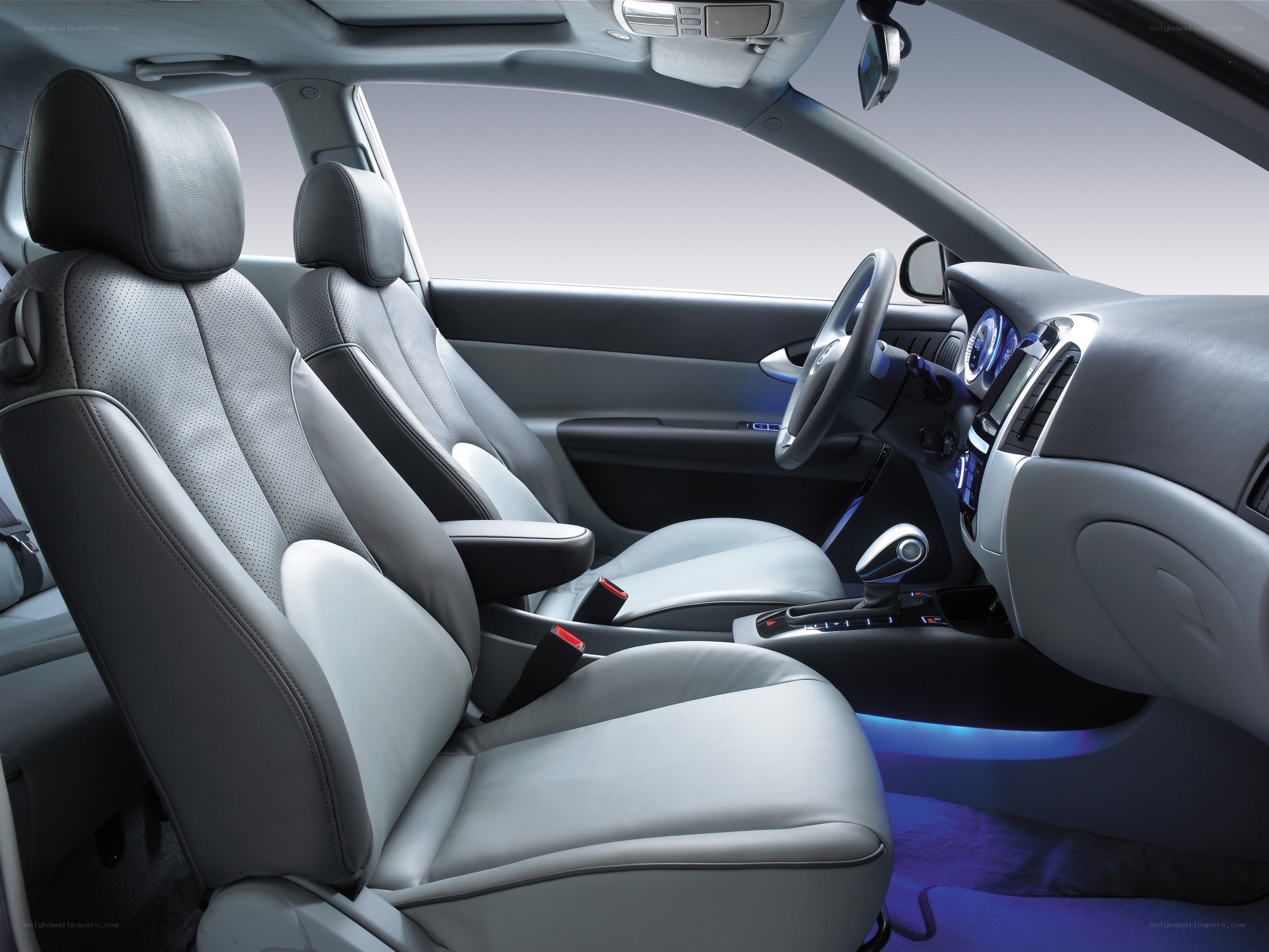 car interior with leather seats