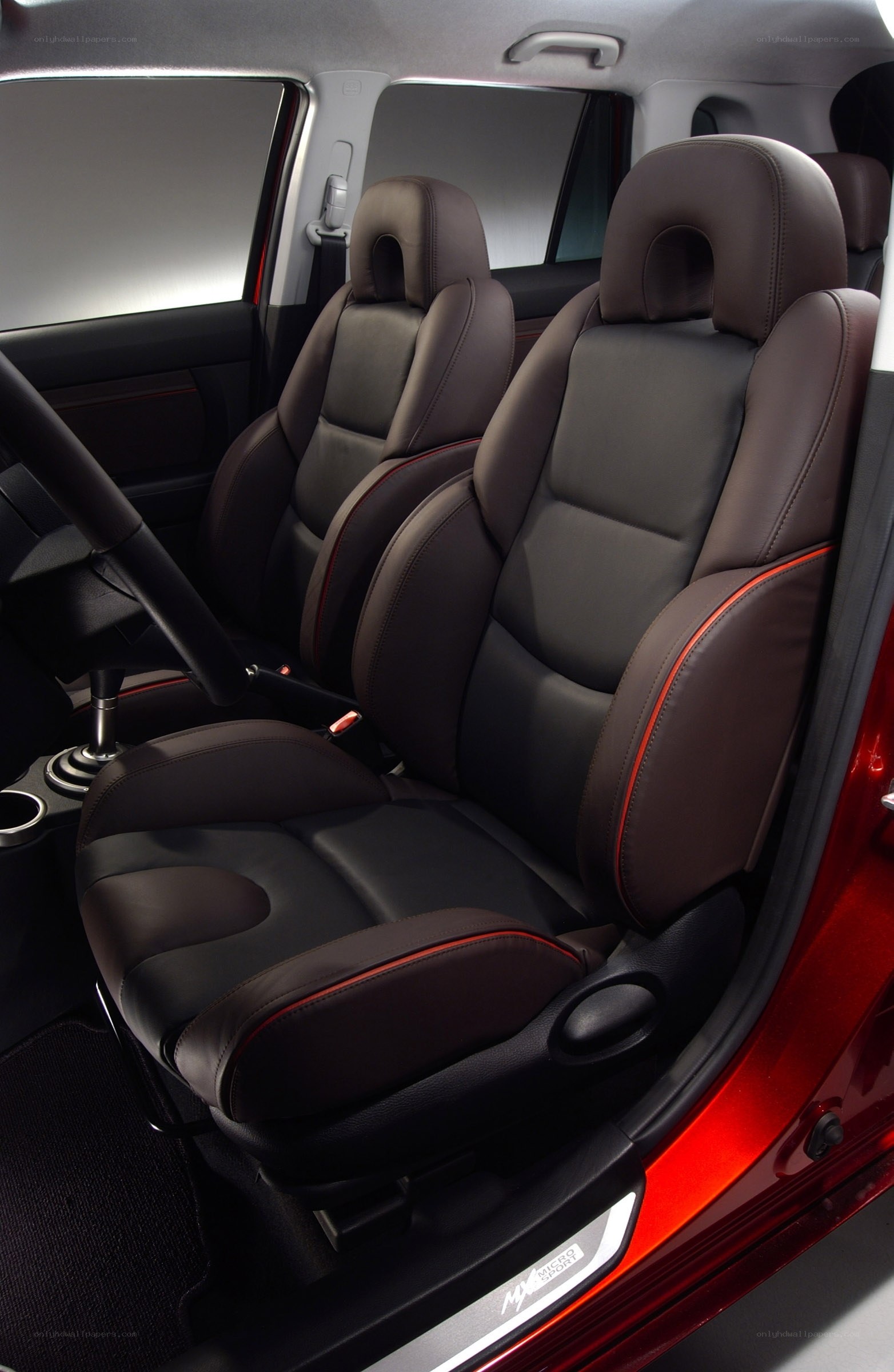 car interior with leather seats