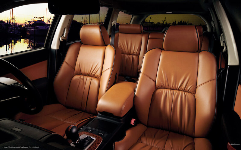 Car Interior with Leather Seats — Brown