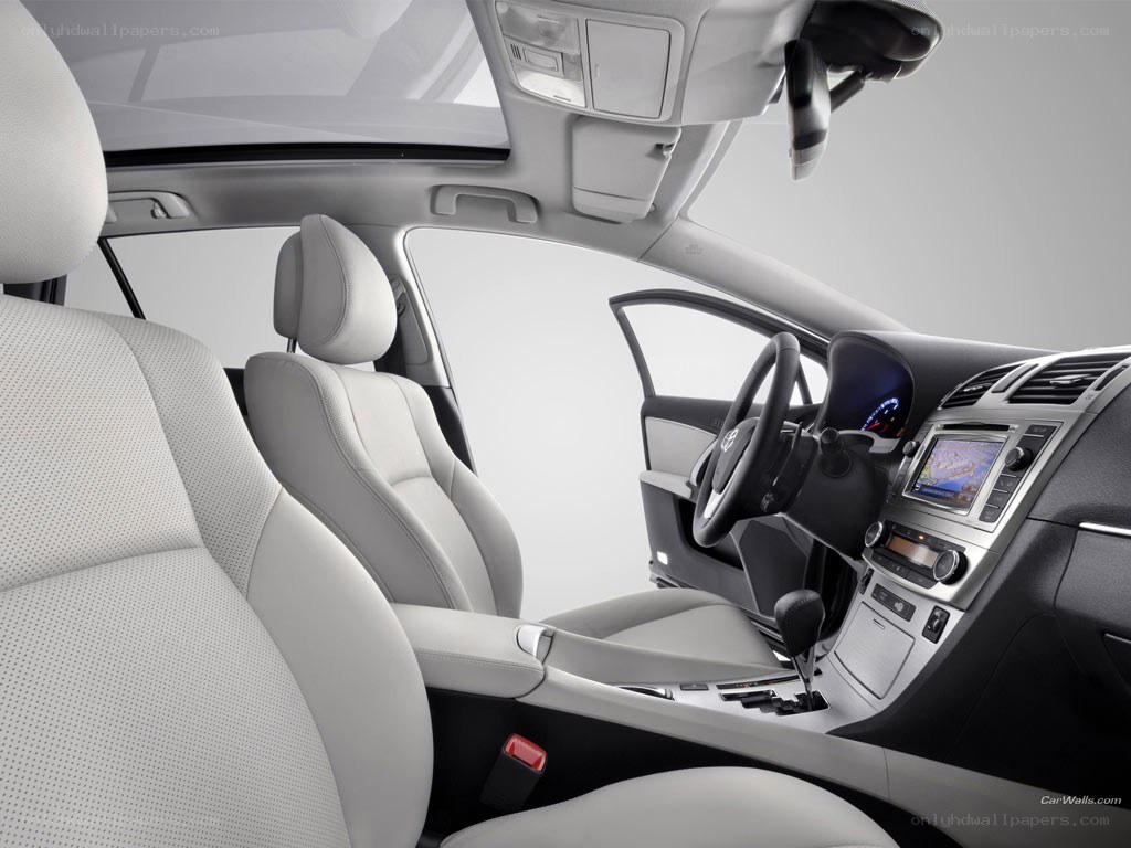 Car interior with light seats