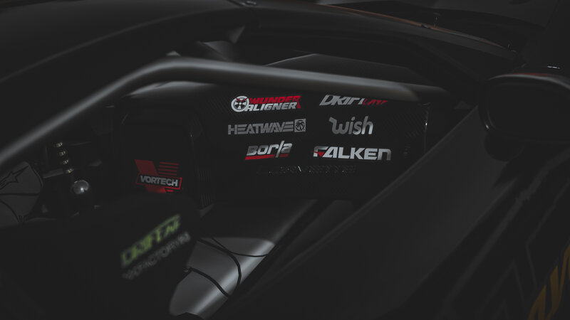 Car Interior with Logos