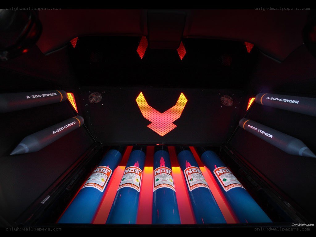 car interior with NOS and missiles