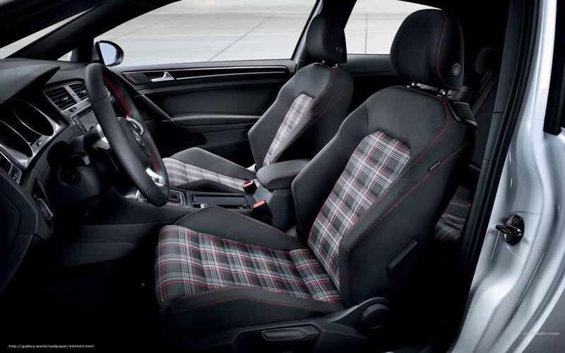 Car Interior with Patterned Seats — Black, Modern