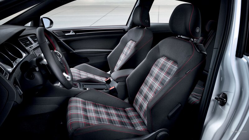 Car Interior with Patterned Seats — Black