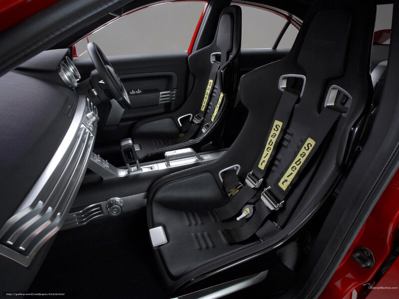 Car Interior with Racing Seats — Black, Sporty