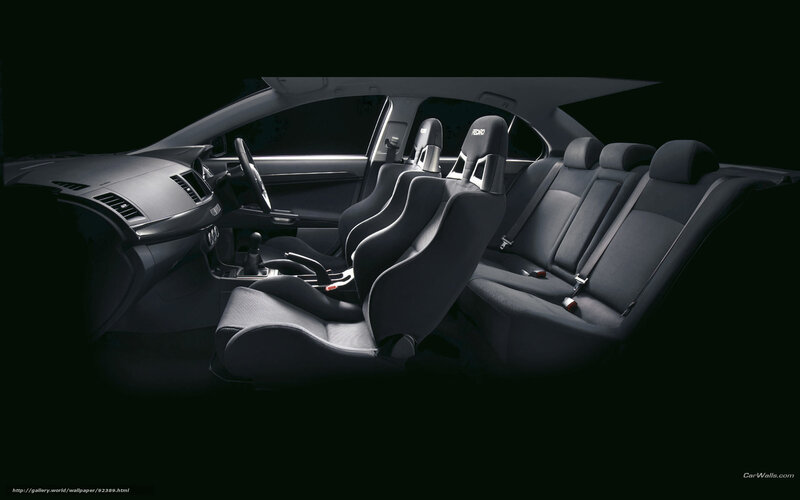 Car Interior with Racing Seats — Black