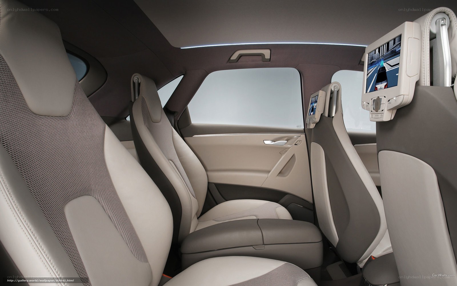 car interior with rear entertainment