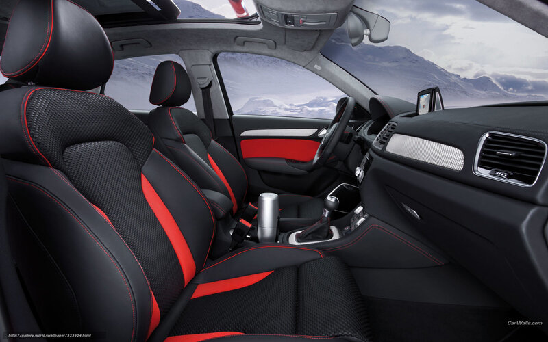 Car Interior with Red Accents — Black