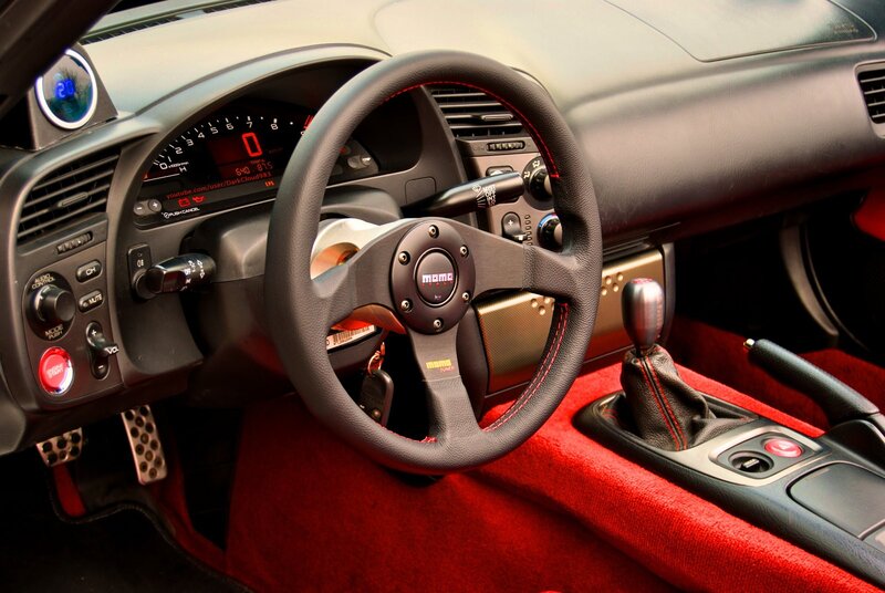 car interior with red carpet